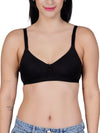 LacyLuxe Womens Seamless Padded Cross Bra | Cotton Stretch Fabric | Detachable Straps with additional pair of Transparent Straps