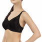 Women's Seamless Padded Bra | Full Coverage | Cotton Stretch Fabric and Nylon Lace | Broad Adjustable Straps