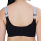 Women's Seamless Padded Full Coverage Sports Bra | Poly Stretch Fabric | Medium Impact Sports Bra | Adjustable Straps