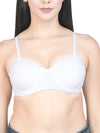 Women's Demi Cup Padded Bra | Backless | Transparent Straps | Strapless Bra | Cotton Stretch Fabric | T Shirt Bra