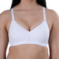 Womens Seamless Padded Cross Bra | Cotton Stretch Fabric | Detachable Straps with additional pair of Transparent Straps