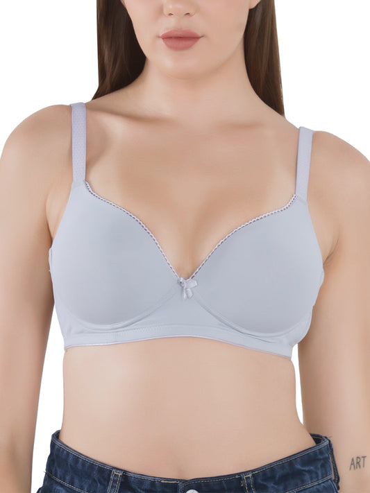 Women's Seamless Padded Non Wired Bra, Nylon Stretch Fabric