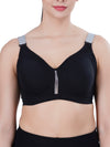 Women's Seamless Padded Full Coverage Sports Bra | Poly Stretch Fabric | Medium Impact Sports Bra | Adjustable Straps