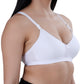 Womens Seamless Padded Cross Bra | Cotton Stretch Fabric | Detachable Straps with additional pair of Transparent Straps