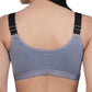 Women's Seamless Padded Full Coverage Sports Bra | Poly Stretch Fabric | Medium Impact Sports Bra | Adjustable Straps