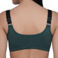 Women's Seamless Padded Full Coverage Sports Bra | Poly Stretch Fabric | Medium Impact Sports Bra | Adjustable Straps