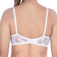 Womans Seamless Padded Nylon Lace Everyday Non Wired Bra with Detachable Straps | Transparent Straps Included