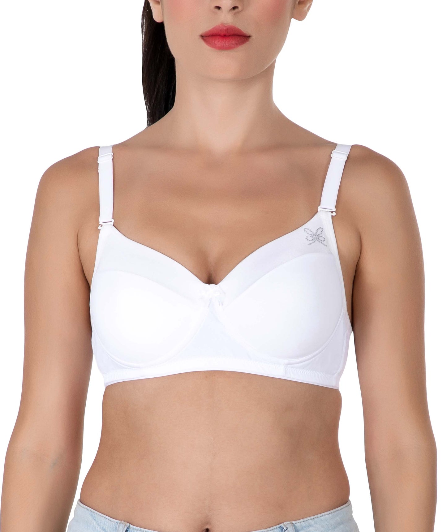 Women Seamless Padded Nylon Fabric Everyday Bra | Non Wired Bra | Detachable Straps | Added Pair of Transparent Straps