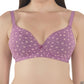 Womens Seamless Padded/Printed Bra with Adjustable Straps/Cotton Stretch Fabric