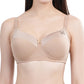 Women Seamless Padded Nylon Fabric Everyday Bra | Non Wired Bra | Detachable Straps | Added Pair of Transparent Straps