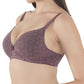 Womens Seamless Padded/Printed Bra with Adjustable Straps/Cotton Stretch Fabric