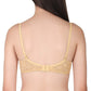 Womans Seamless Padded Nylon Lace Everyday Non Wired Bra with Detachable Straps | Transparent Straps Included