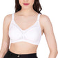 Women's Seamless Padded Bra | Full Coverage | Cotton Stretch Fabric and Nylon Lace | Broad Adjustable Straps